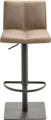 Produktbild von Bar-/Tresenhocker 1285 Gestell grau Sitzschale, beige Steppnaht,