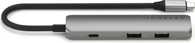 Image de Satechi USB-C 4-in-1 Slim multiport adapter (4K) – Entrée USB-C 3.2 Gen 2 – 1 x HDMI (4K à 60Hz) – Power Delivery jusqu'à 100W en entrée