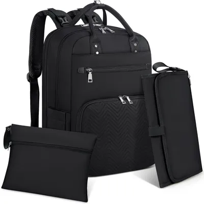 Produktbild von Baby Wickeltasche mit Wickelmatte - Multifunktionaler Rucksack