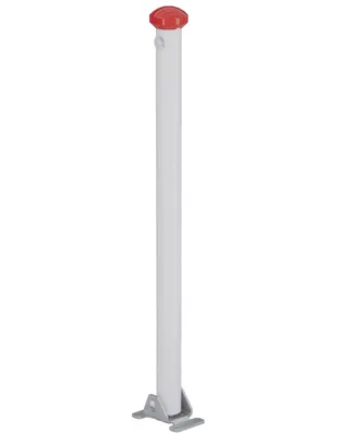 Produktbild von Alberts Absperrpfosten Grünenthal zum Aufschrauben, umlegbar weiß Pfosten-Ø 60 mm Höhe über Boden 100 cm