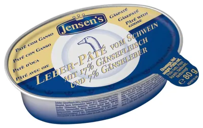 Immagine prodotto di Paté d'oca Jensen con carne e fegato d'oca 80g