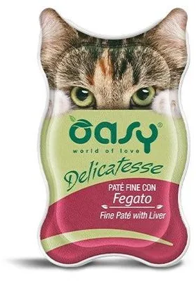 Imagen del producto de OASY Delicatesse, paté fino con hígado, alimento húmedo para gatos - 85g