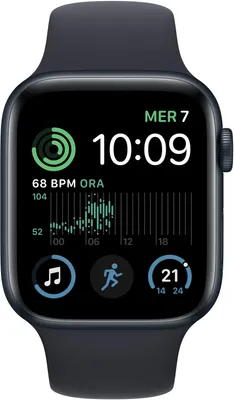 Obrázek produktu pro Apple Watch SE (2. generace) 44 mm (A2723) Půlnoční sportovní řemínek Midnight Alu GPS Neu