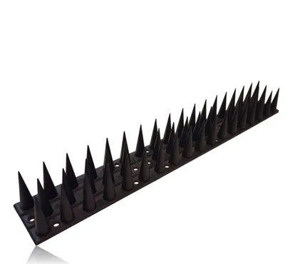 Obrázok produktu pre 14 ks x 33 cm hroty na odpudzovanie holubov na balkón | 3-radový plastový odpudzovač vtákov | odpudzovač vtákov proti vranám a ďatľom | odpudzovač holubov na strechu, okno, záhradu - farba čierna celková dĺžka 4,62 m
