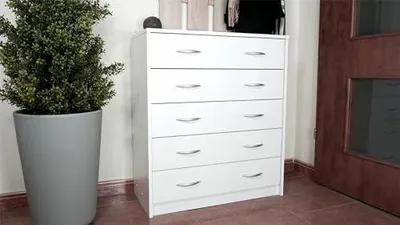 Immagine prodotto di BDW, scarpiera moderna, 74×35×85 cm, 5 ante per corridoio, bianco