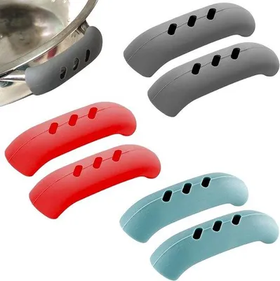 Produktbild von Silikonische Handgriffe für Kochgeschirr, Handgriffe, Guss- und Eisenpfannen, Silikon-Unterstützung, Wärme-Schutz, Backofen-Formen