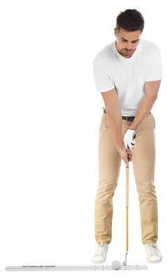 Produktbild von Golf Trainingsgerät - Schwungtrainer Putt-Ausrichtschiene - Schnell/langsam Modi - Für Putt-Genauigkeit und Technikverbesserung