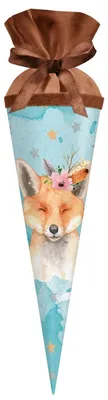 Produktbild von goldbuch 93 113 Geschwistertüte Fuchs, Schultüte 35 cm, Zuckertüte Hellblau