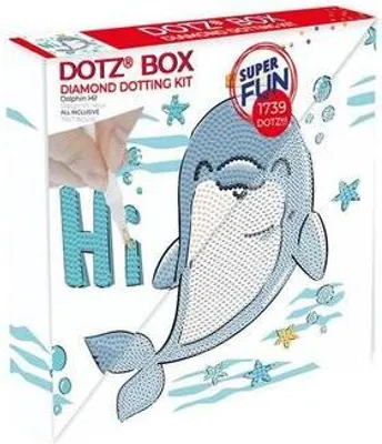 Immagine prodotto di DOTZ® BOX Quadro Diamante originale Delfino Hi! 22 x 22 cm da 8 anni