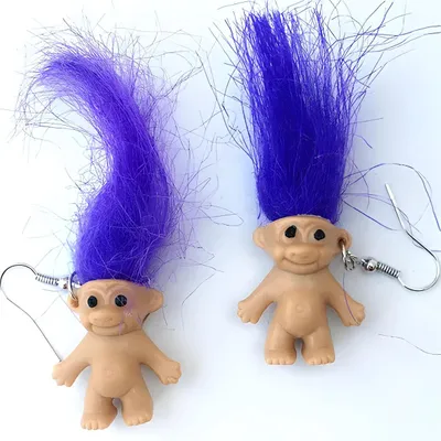 Produktbild von Ohrringe Troll-38845 in Braun und Lila KP38845