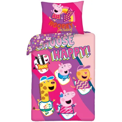 Produktbild von Peppa Pig Bettbezug Choose Happy 140 x 200 cm Baumwolle