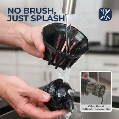 Obrázok produktu pre Slowjuicer čierny - 150 W - plastový elektrický odšťavovač na prípravu čerstvej šťavy (objem 1001-1500 ml)
