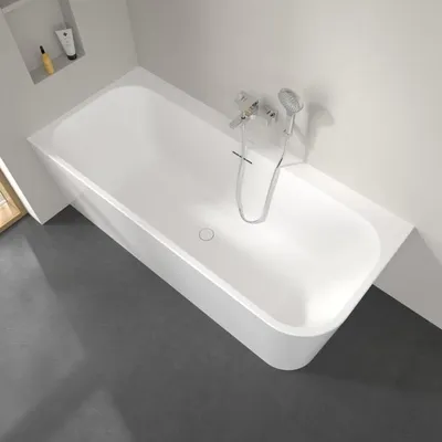 Imagen del producto de Villeroy & Boch, bañera encastrada Taro, con panel frontal, 170 x 75 cm, para instalación en esquina, lado izquierdo