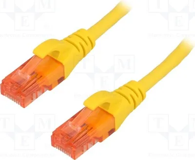 Obrázek produktu pro 1x PVC žlutý kabel 6, 2 DK-1612-010/Y, RJ45, délka 1 metr