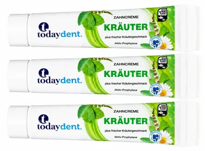 Produktbild von Todaydent Kräuter Zahncreme – 125 ml ( 3 Pack)