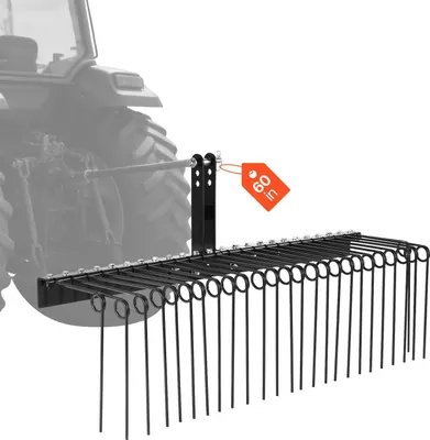 Produktbild von Rasentraktor Rechen / Rasenstriegel - Vertikutierer - 3-Punkt-Aufnahme Kat. 1 - 150 cm Arbeitsbreite - 26 Federzinken - Für Laub & Kiefernnadeln