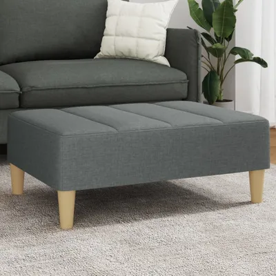 Image de Meubles Tabouret de pied Gris foncé 77x55x31 cm Tissu - Tabouret de pied 4007390