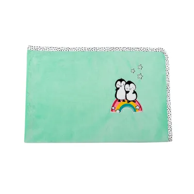 Produktbild von Heless 1001 Kuschlige Puppendecke Pinguin Pünktchen
