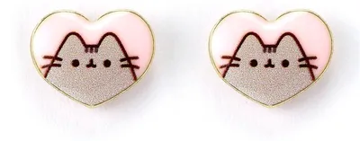Obrázek produktu pro Náušnice Pusheen ve tvaru srdce
