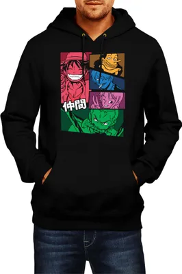 Produktbild von Herren Kapuzenpullover Japan Manga Anime Comics Animation One Manga Piece Anime Pirate Crew, Man L / Schwarz