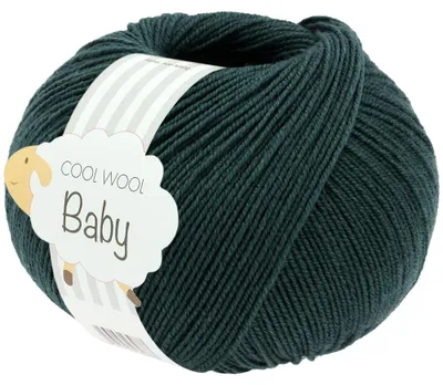 Produktbild von Lana Grossa COOL WOOL BABY 50 g sanfte Babywolle, super fein, atmungsaktiv 220 m Farbe 350 - Dunkelpetrol