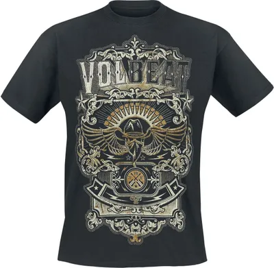 Produktbild von Volbeat T-Shirt Herren Old Letters schwarz L