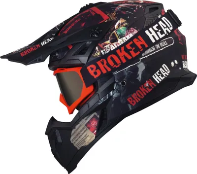 Produktbild von Broken Head Crosshelm Resolution Rot + MX-2 Brille : M (57-58 cm) Größe: M (57-58 cm)