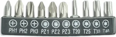 Immagine prodotto di Set di punte per cacciavite 25 mm 10 pezzi