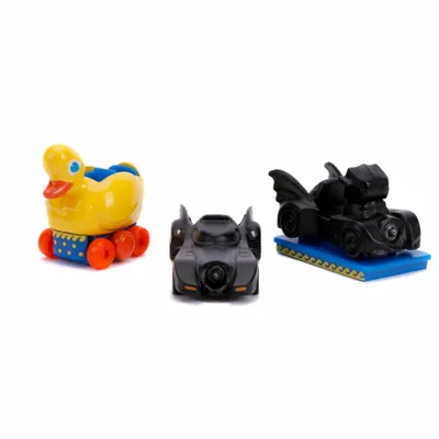 Produktbild von Jada Batman 1.64 3-Pack Nano, 3er Set, Batmobil, Modellauto, Penguin Duck, Spielzeug Autos, 253211000