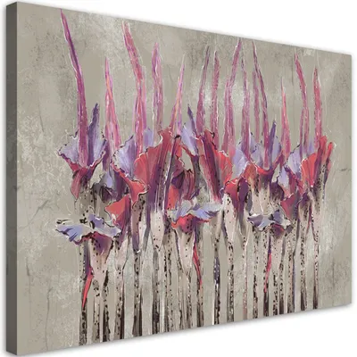 Produktbild von Leinwandbild pflanzen blumen wildnis 90x60 cm Feeby braun wandbild bereit zum aufhängen