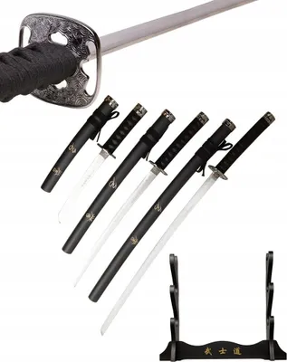 Image de Set de sabre - Katana sabre véritable, wakizashi, tanto - sabre samouraï en acier - sabres samouraï comme décoration d'anime - épée japonaise avec manche de sabre