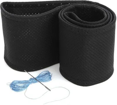 Produktbild von Lenkradhülle Lenkradbezug Lenkradschoner Perforiert Blaue Naht Ø 37-39 / 11 cm