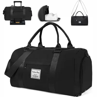 Produktbild von Reisetasche Sporttasche wasserdicht Handgepäck-Taschen mit Nassfach & Schuhfach Travel Gym Tasche Fitnesstasche mit Schultergurt für Herren Damen