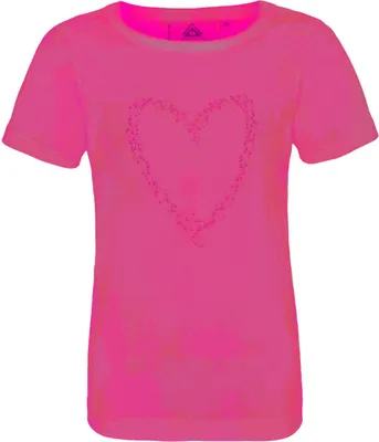 Produktbild von Isar-Trachten Kinder T-Shirt mit Strass Herz 52763 | Pink - Mädchen Oberteil Größe: 140