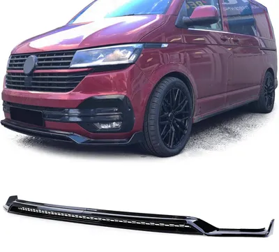 Für VW T6.1 ab 2019- Frontspoiler Spoiler Lippe Cup Stoßstange in Schwarz Glanz in der Farbe Schwarz von Jom Car-Parts GmbH