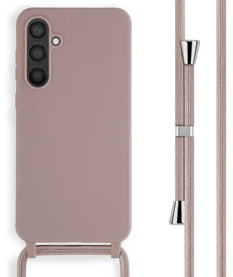Imagen del producto de Funda de Silicona con Cuerda para Samsung Galaxy S23 FE - Sand Pink