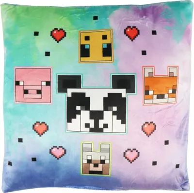 Produktbild von Gamer Minecraft Panda Velours Kissen Dekokissen 35 x 35 cm