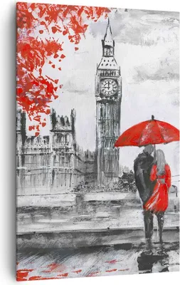 Produktbild von Bild auf Leinwand - Leinwandbild - Einteilig - London Architektur big ben - 80x120cm - Wand Bild - Wanddeko - Wandbilder - Leinwanddruck - Wanddekoration - Leinwand bilder - Wandbild - PA80x120-3153
