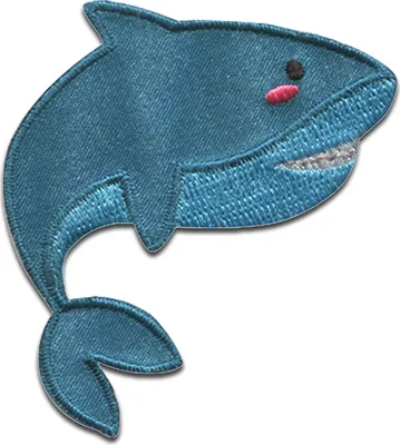 Produktbild von Hai Piraten Tiere - Aufnäher, Bügelbild, Aufbügler, Applikationen, Patches, Flicken, Zum Aufbügeln, Größe: 6,1 x 4,6 cm