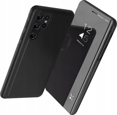 Immagine prodotto di Custodia Clear View per Samsung S24 Ultra con patta - Nero