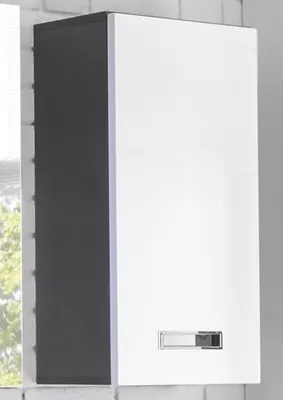 Image de Hängeschrank >Brooklyn< in Weiß/Hochglanz aus MDF - 38x70x23cm (BxHxT)