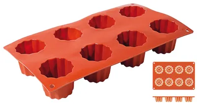 Produktbild von Silikon-Backmatte, BORDELAIS mit 18 Formen