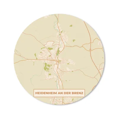 Produktbild von MuchoWow® Mauspad Mousepad Jahrgang - Stadtplan - Heidenheim an der Brenz - Karte 50x50 cm - Mousepads - Maus Mat - Pad - Mausunterlage - Vinyl