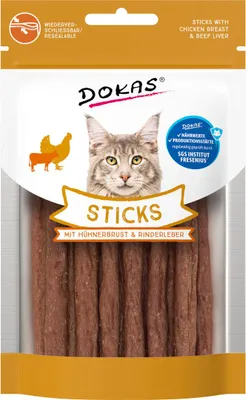 Produktbild von Dokas Sticks mit Hühnerbrust & Rinderleber 30 g