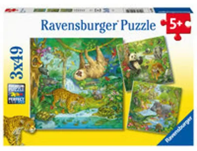 Obrázek produktu pro Puzzle Zvířata v džungli 3x49 dílků