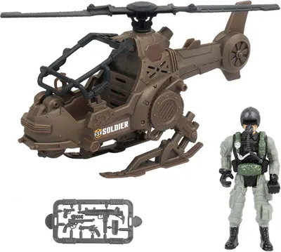 Image de Hélicoptère militaire avec pilote 23cm
