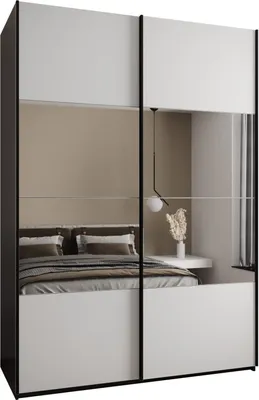 Produktbild von MEBLE KRYSPOL LUX 4 Schrank - 245,5x180x64cm - Schwarz, Weiß, Schwarz
