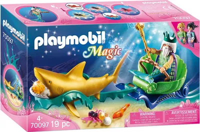 Immagine prodotto di PLAYMOBIL® Magic 70097 Re dei mari con carrozza squalo