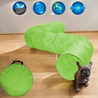 Produktbild von Hunde Spieltunnel Hundehöhle Agility Tunnel Hundetunnel Spieltunnel 500x55 Grün