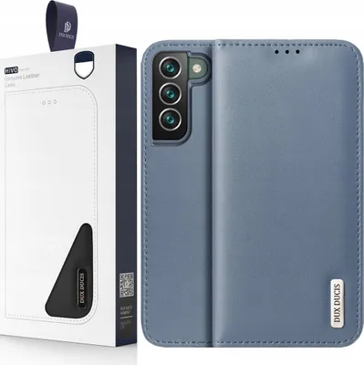 Immagine prodotto di Dux Ducis Hivo Custodia con patta in pelle naturale Portafoglio per carte e documenti Samsung Galaxy S22+ (S22 Plus) Blu